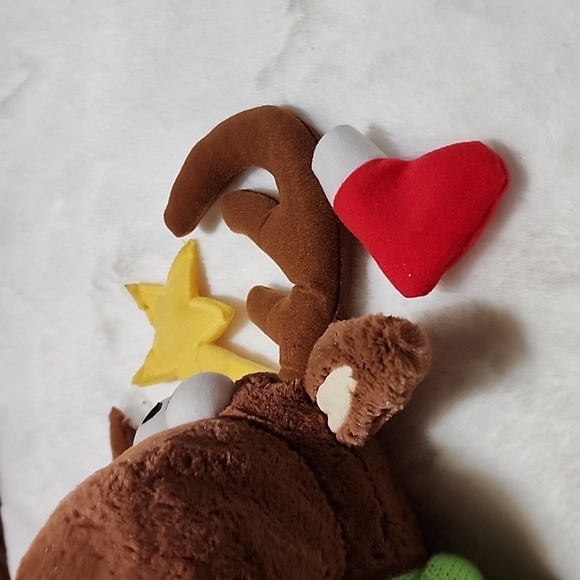 VINTAGE CHRISTMAS  MERRY MOOSE 🫎  STUFFED TOY  👀 SEE PHOTOS OF CONDITION  ! - Picture 4 of 9